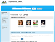 Tablet Screenshot of chaparralhighschoolalumni.com